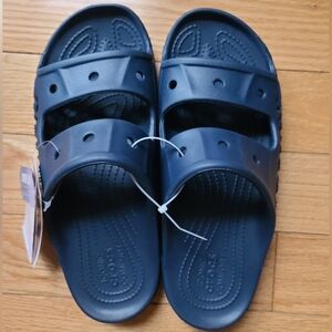 Crocs Slides Sandal, M10/W12, Navy Blue